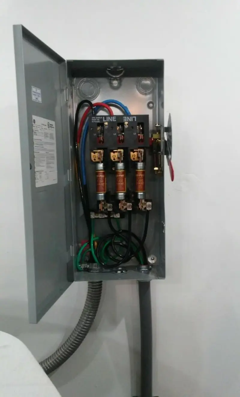 Three-phase disconnect switch installed for Electrical Wiring & Rewiring in Inkster